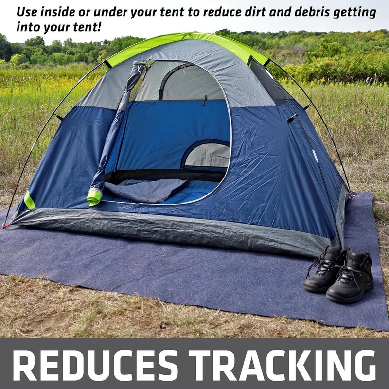 Dry Mate Tent Carpet Mat, Protective Waterproof Liner Keeps You Warm & Dry, Camping Floor Rug Accessory (60" x 74"), Durable, Lightweight, Soft & Comfortable, Trimmable Material (USA Made) (Charcoal) - Image 5